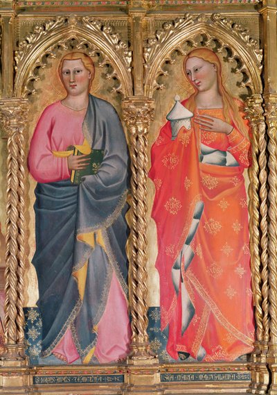 St. John and St. Mary Magdalene (detail) by Giovanni del Biondo dal Casentino